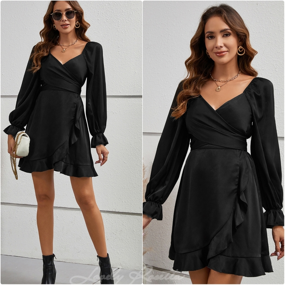 Flirty Flounce Sleeve Ruffled Mini Dress - Picture 4 of 5